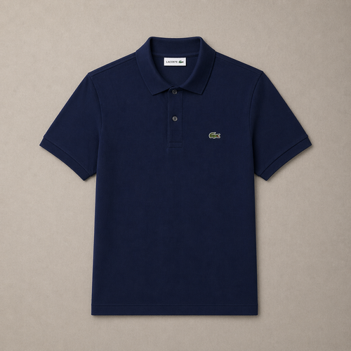 L Men Navy Regular Fit Cotton Pima Shirt