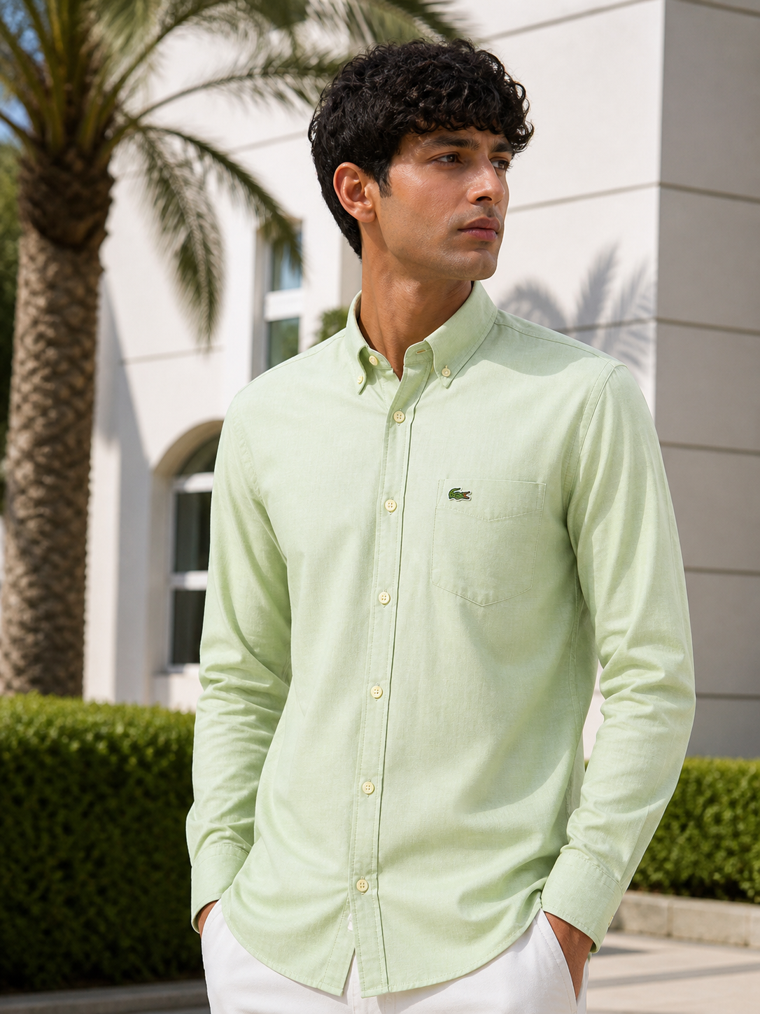 L Mint Green Premium Full Sleeve Shirt